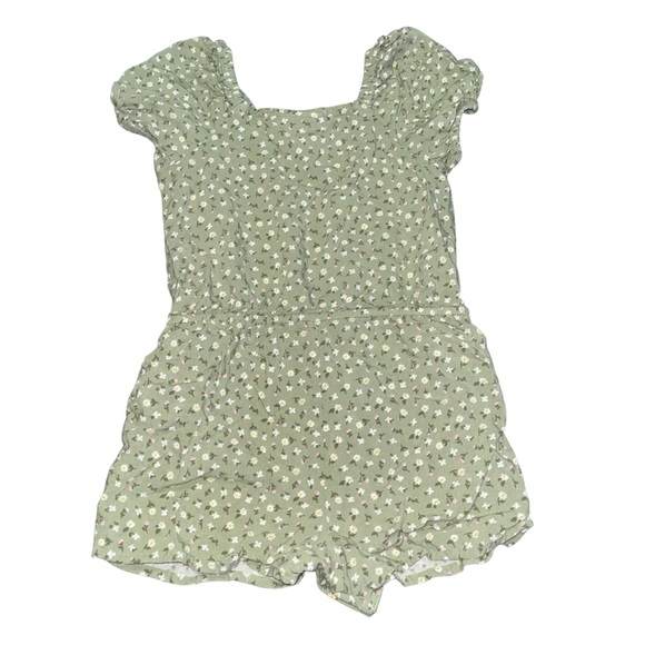 Cat&Jack•Green Floral Romper - Picture 11 of 11